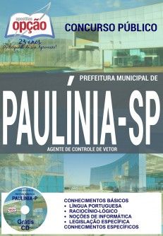 Concurso Prefeitura Municipal de Paulínia / SP  AGENTE DE CONTROLE DE VETOR