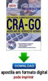 Apostila - AUXILIAR DE SERVIÇOS GERAIS - Processo Seletivo CRA GO 2016 Processo Seletivo CRA GO 2016