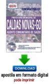 Apostila - AGENTE COMUNITÁRIO DE SAÚDE - Concurso da Prefeitura de Caldas Novas / GO 2016