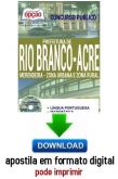 Apostila - MERENDEIRA - ZONA URBANA E ZONA RURAL - Prefeitura de Rio Branco / AC