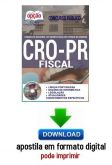 Apostila - FISCAL - Conselho Regional de Odontologia / PR (CRO/PR)