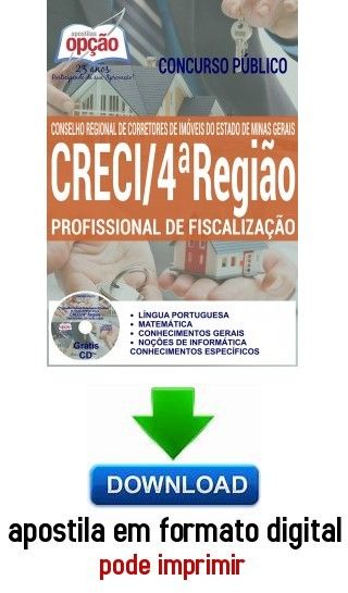 Apostila - PROFISSIONAL DE FISCALIZAÇÃO - CRECI - 4ª Região